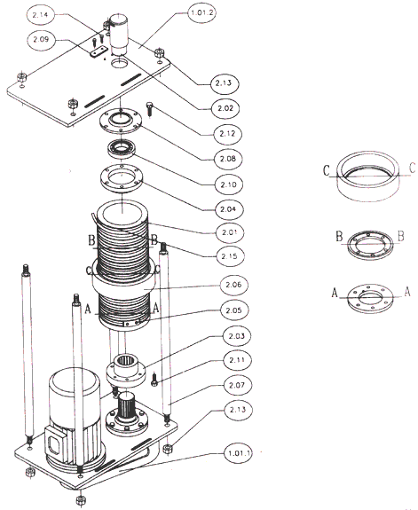 Details of Wire Rope Drum Assembly